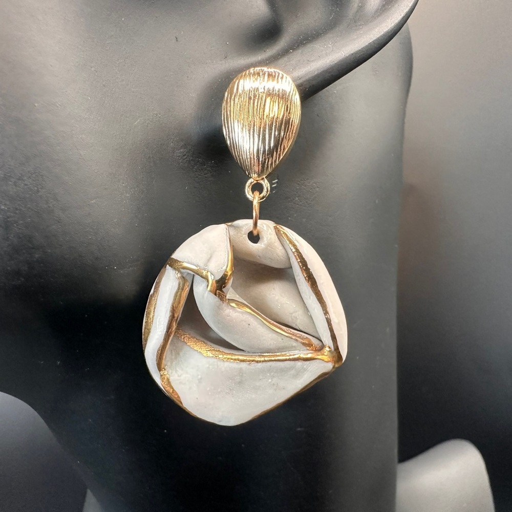 Handmade Luxury Ceramic Earrings – Unique, Lightweight, and Artistic Jewelry